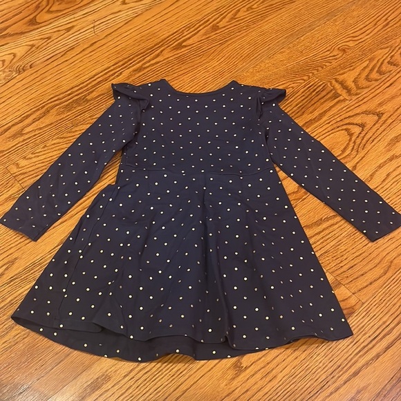 Hanna Andersson Girl’s Navy Polka Dot Dress Size 5 - Picture 3 of 4